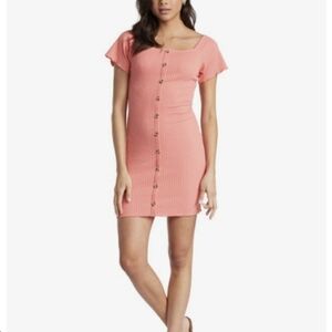 Roxy Sandy Hills Pink Button-Up Dress